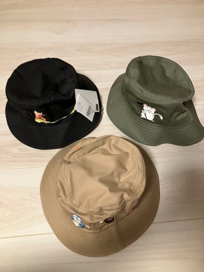 グラニフ　ドラゴンボール　バケットハット 3点セット 黒 オリーブ ベージュ
