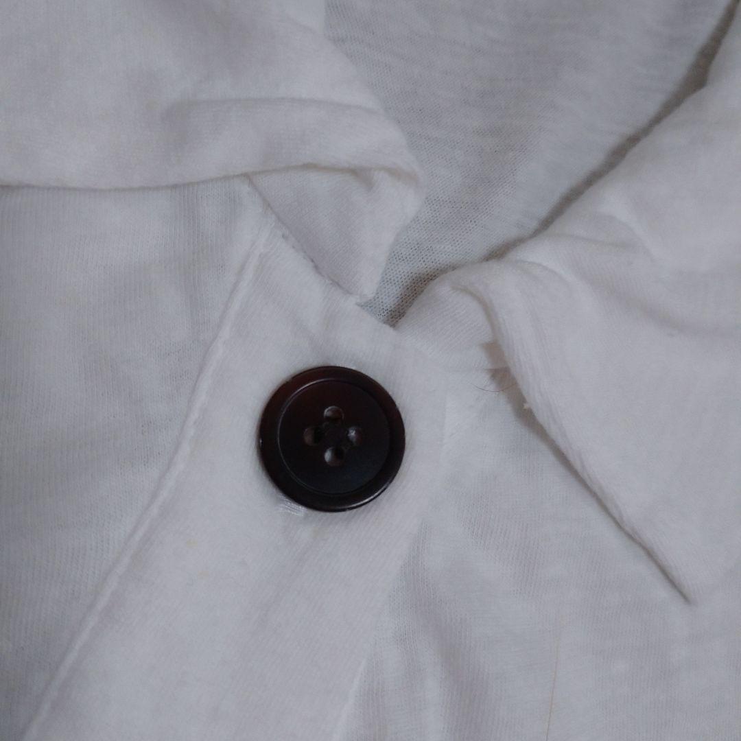 Y'sレディース襟付きバックプリントノースリーブ