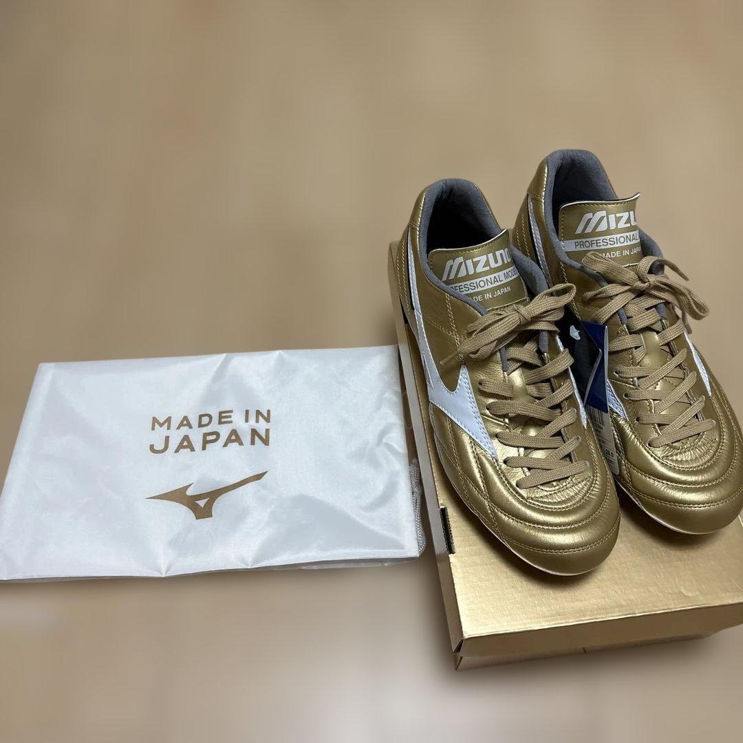 新品未使用　Mizuno Morelia サッカーシューズ ゴールド
