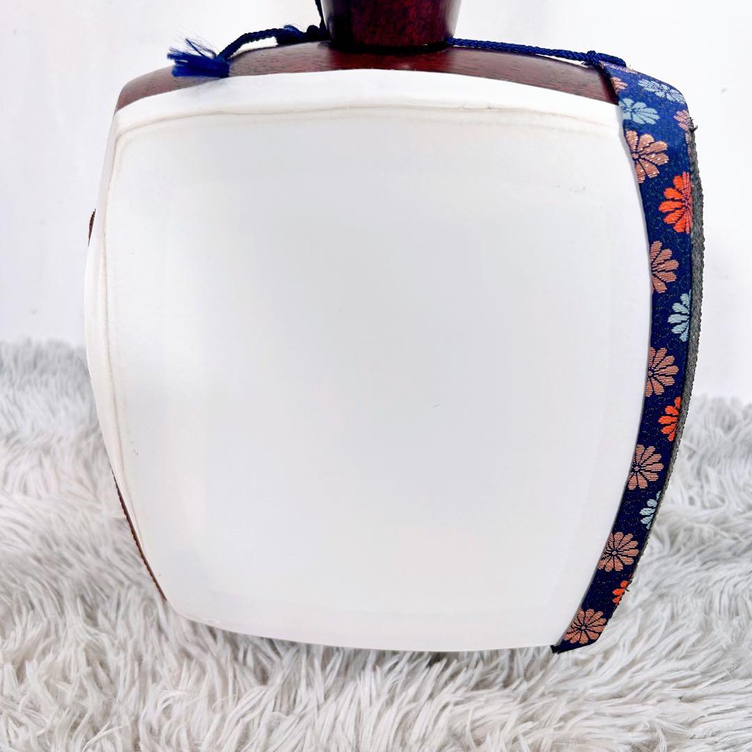 【希少】民謡三味線　中棹　花梨　正寸　3分割 丸打胴　皮やぶれなし　合皮　撥付き