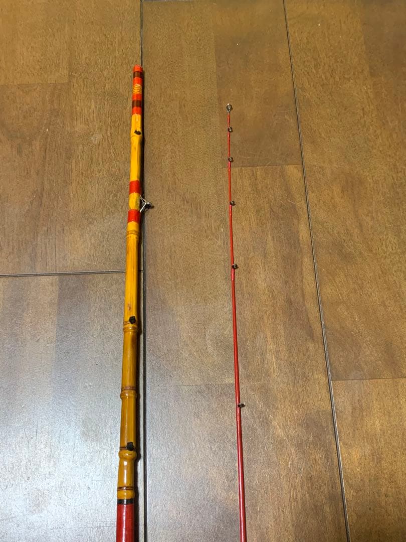 和竿　ヘチ・チヌ・カワハギ竿　竹製　1.8m
