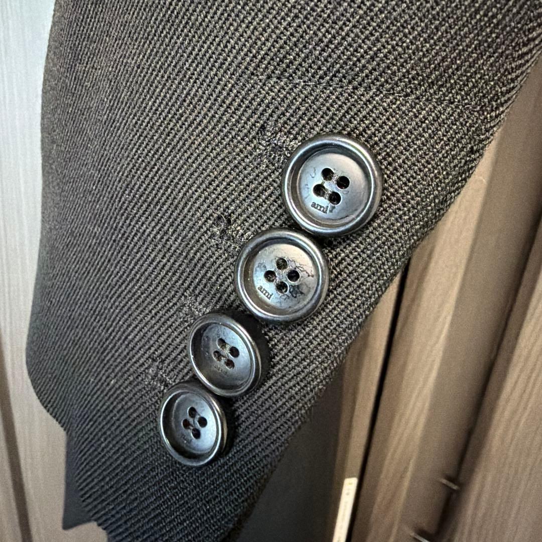 紫*亜様 Ami Paris ブラック ロングコート ベルト付き