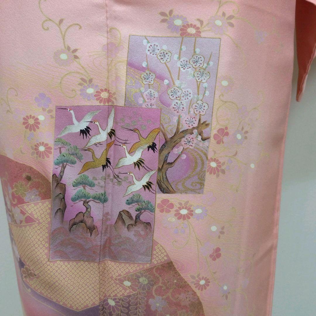 981　半額セール　正絹　大丸誂え　ピンク系　吉祥文様　訪問着4点フルセット