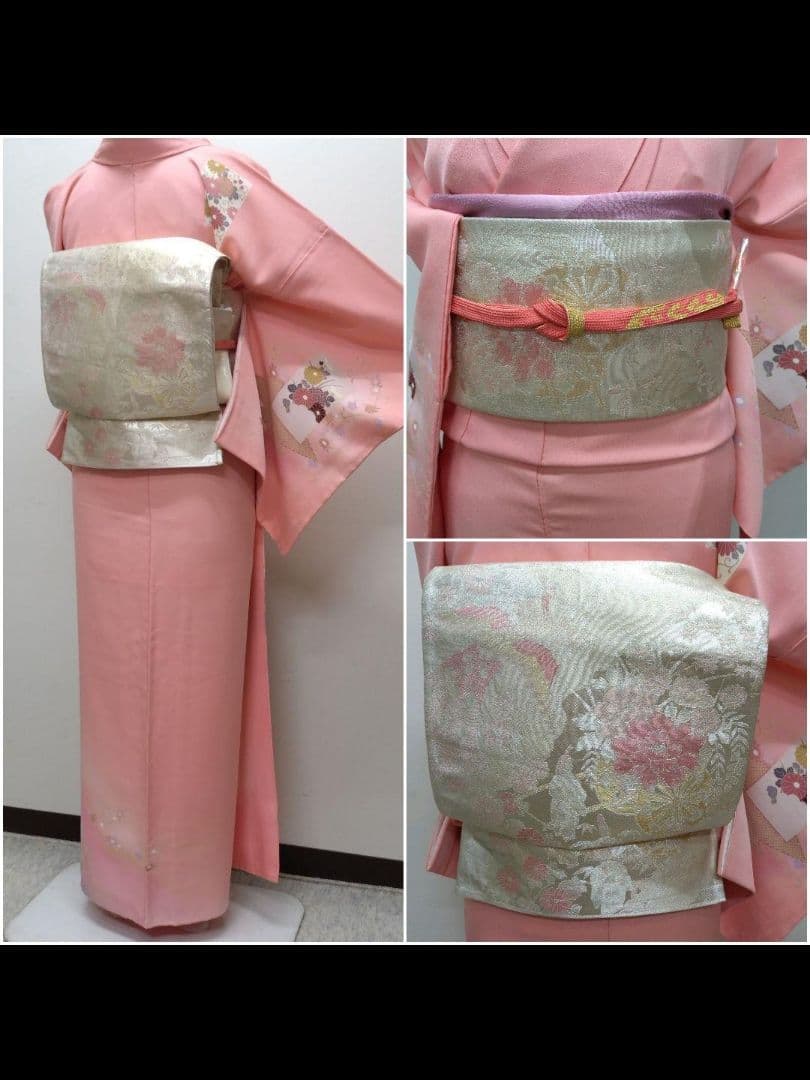 981　半額セール　正絹　大丸誂え　ピンク系　吉祥文様　訪問着4点フルセット