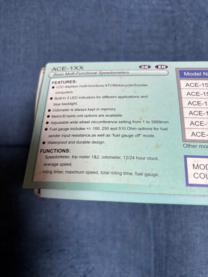 ACEWELL ACE-153デジタルメーター　メーターワイヤーセンサー付き