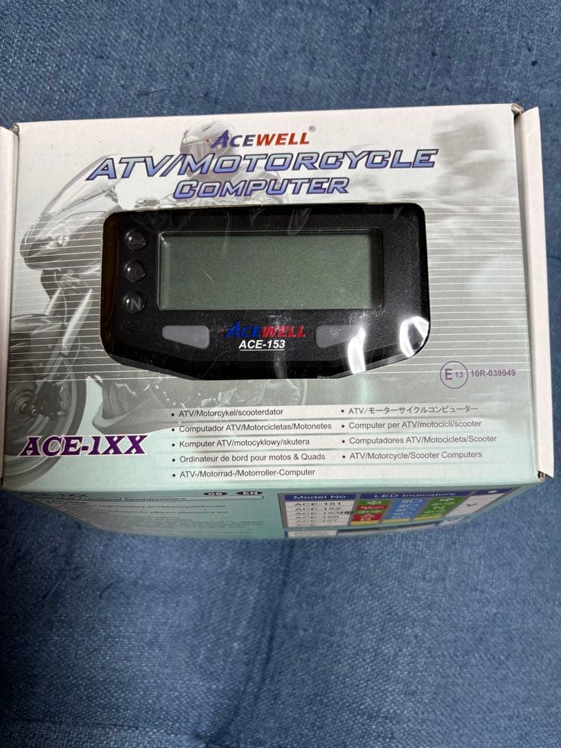 ACEWELL ACE-153デジタルメーター　メーターワイヤーセンサー付き