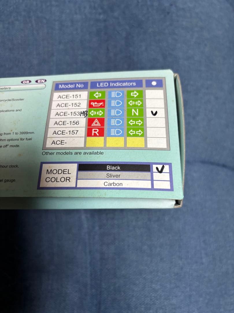 ACEWELL ACE-153デジタルメーター　メーターワイヤーセンサー付き