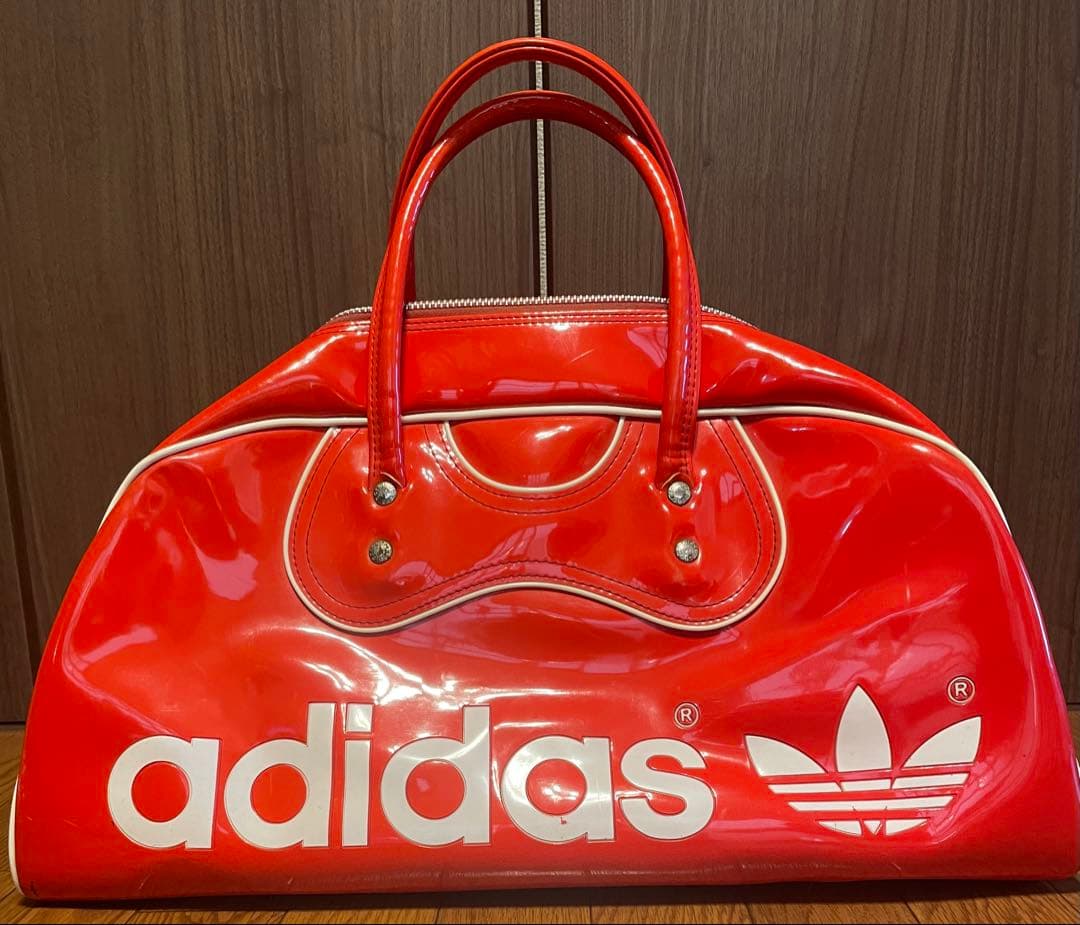 ガラス希少 80s adidasボストンバッグ　アディダス　トレフォイル