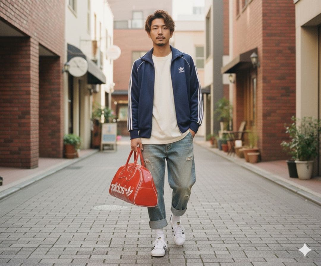 ガラス希少 80s adidasボストンバッグ　アディダス　トレフォイル