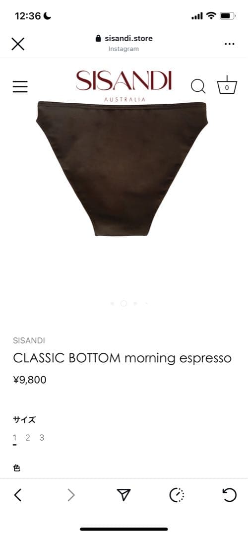 SISANDI ブラウン セパレート水着