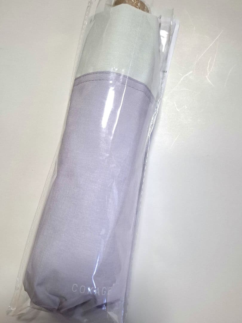 COKAGE+3段折りたたみ傘　木手元５０cm(ライラック&リリィホワイト)