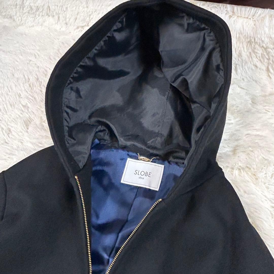 極美品✨ スローブイエナ ハミルトン フーディロングコート 着丈109cm 黒