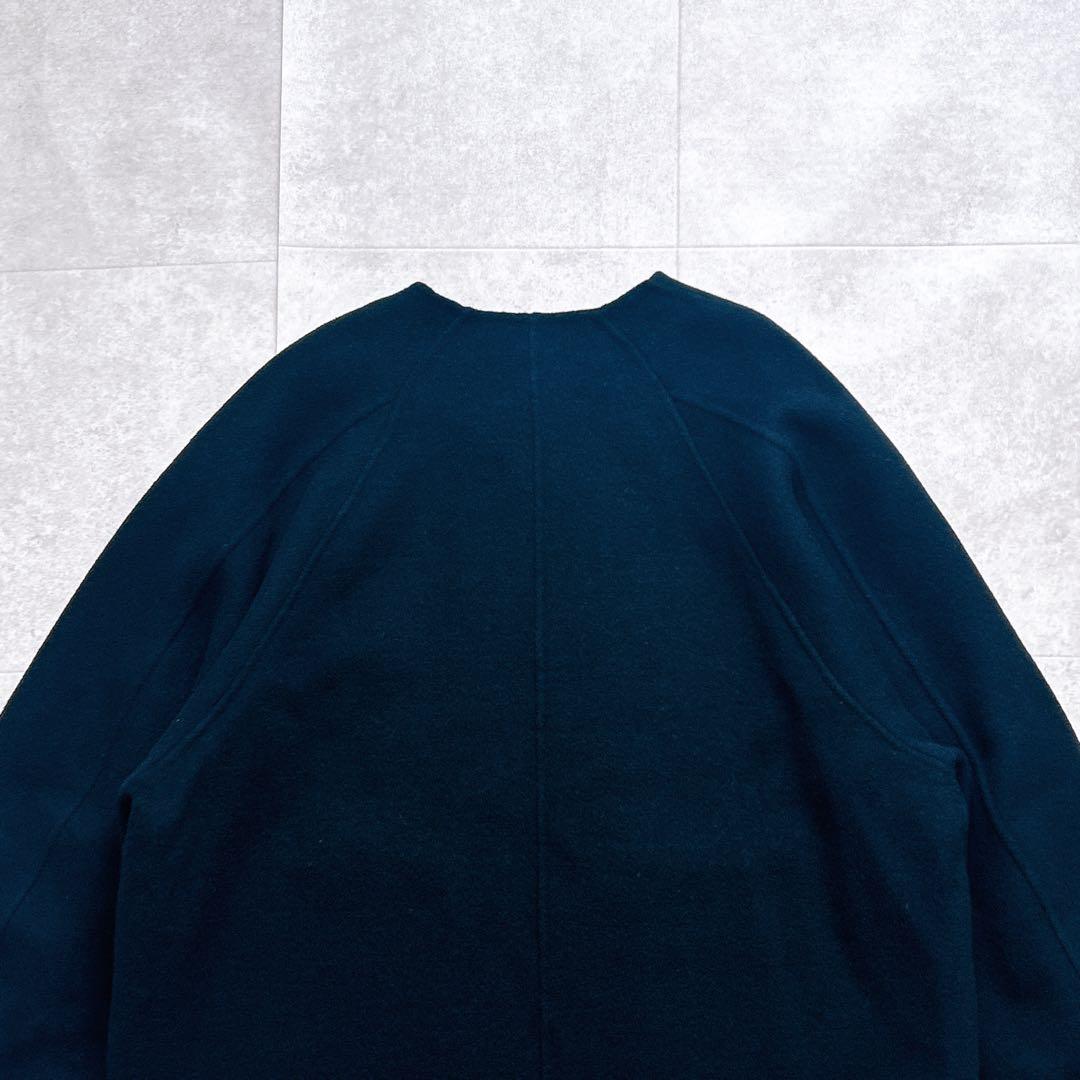 【新品タグ付き】スピックアンドスパン ビーバーストール付きセットコート 黒