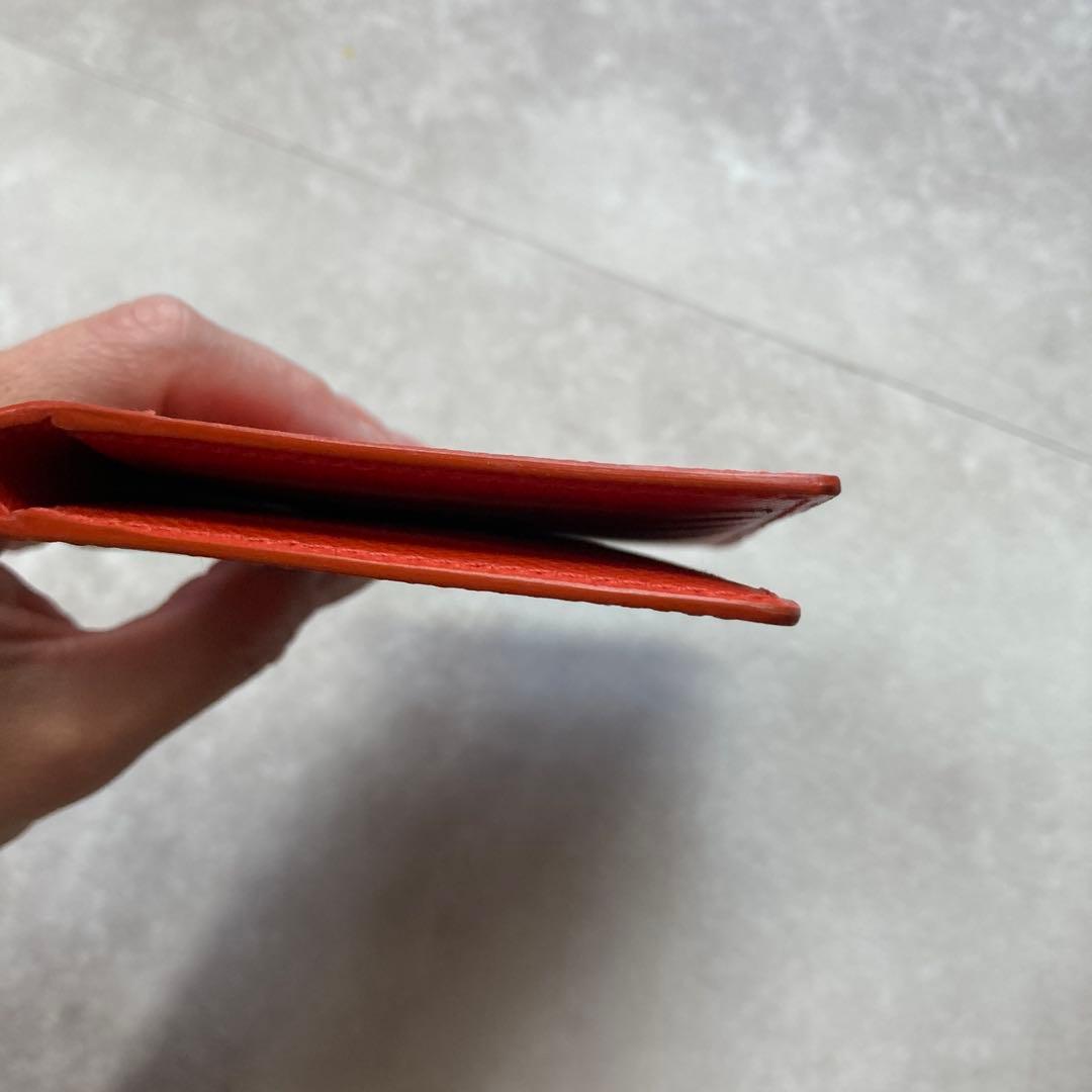 カミーユフォルネ　オレンジ レザー 二つ折り財布