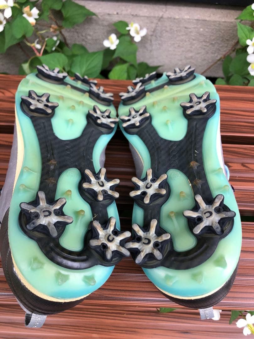 344番 ECCOゴルフシューズbiom グレー37 23.5cmソフトスパイク