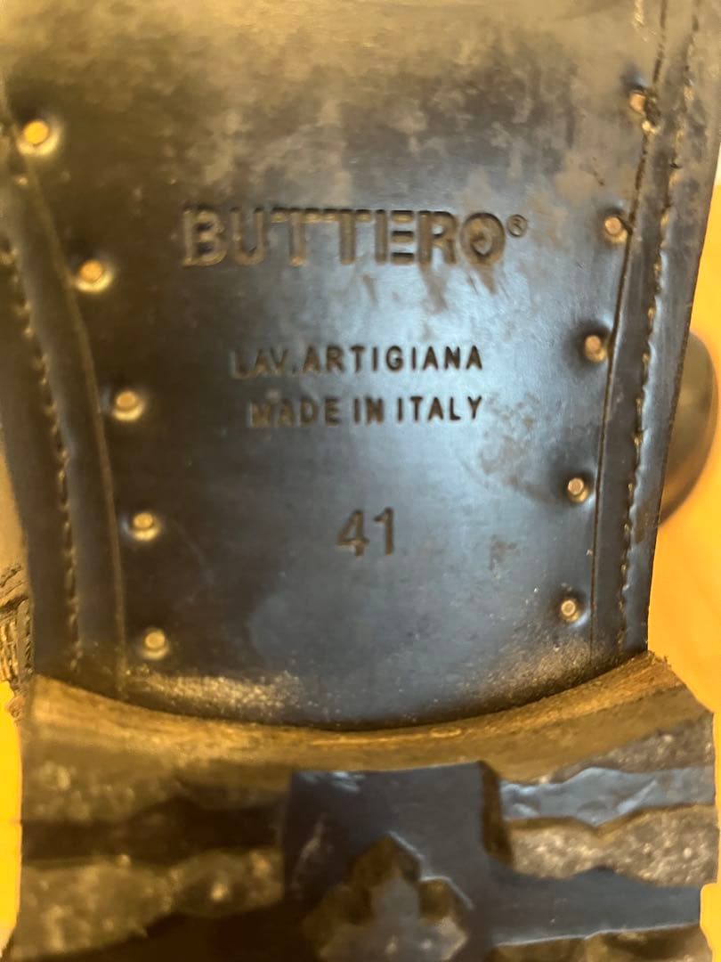 ブッテロ　BUTTERO ワークブーツ　ブラック黒　41