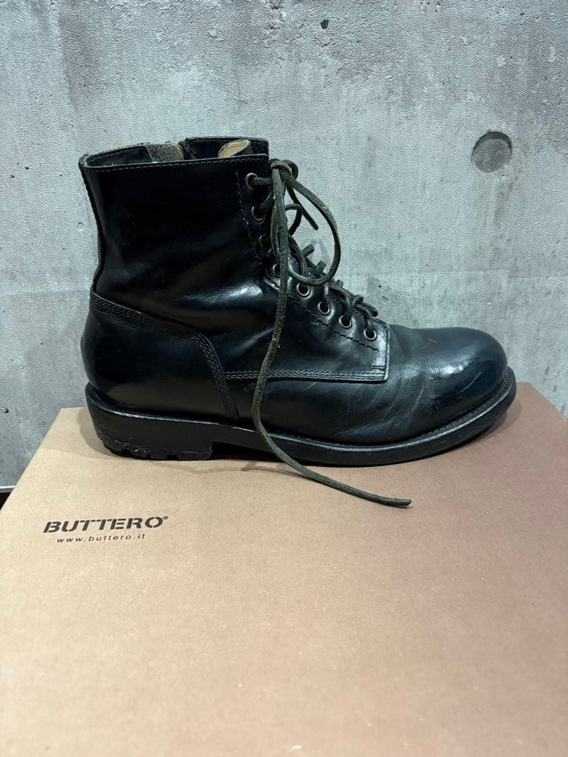 ブッテロ　BUTTERO ワークブーツ　ブラック黒　41