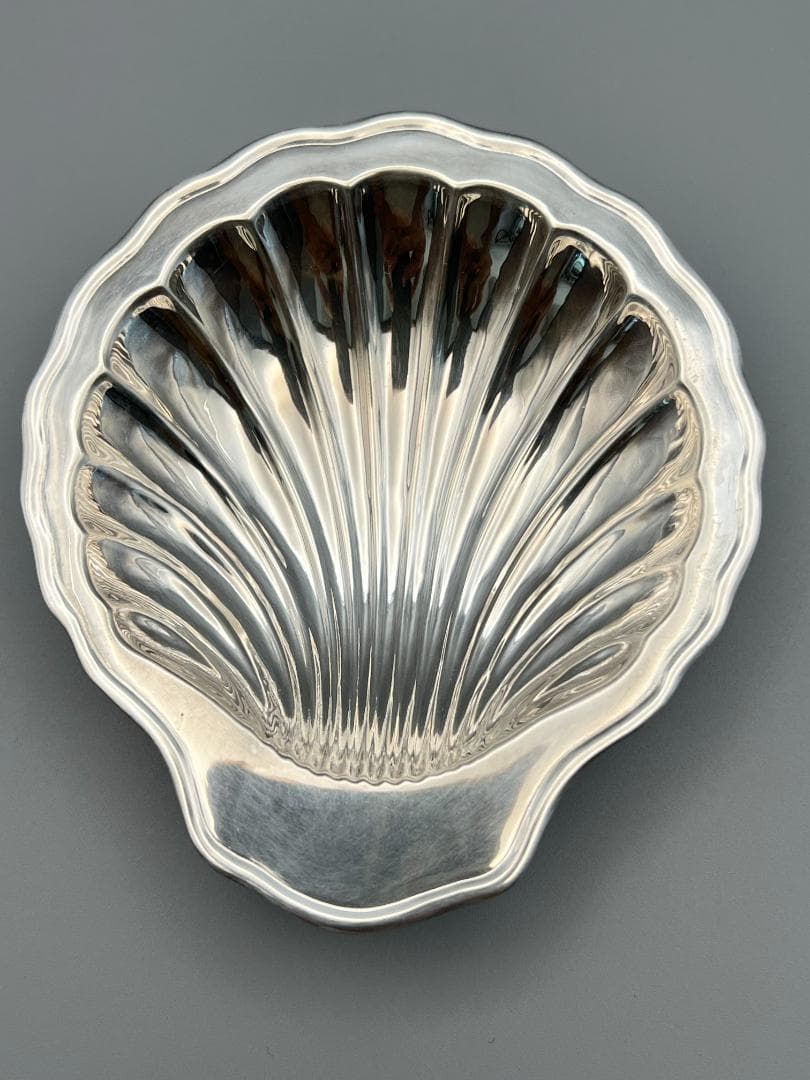 日出島　銀製　刻印　シルバートレイ　バターナイフ　シェル型トレイ　総重量約54g