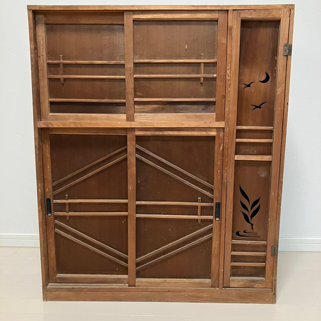 木製　水屋　茶箪笥　大正　昭和　レトロ