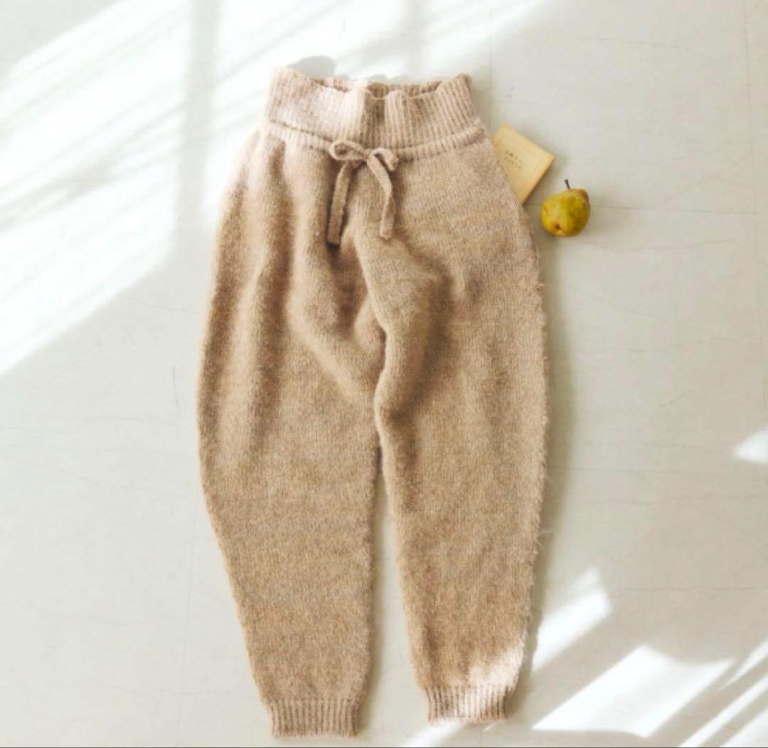 パンツ fofofofa HARVEST WHEAT BEIGE KNIT PANTS