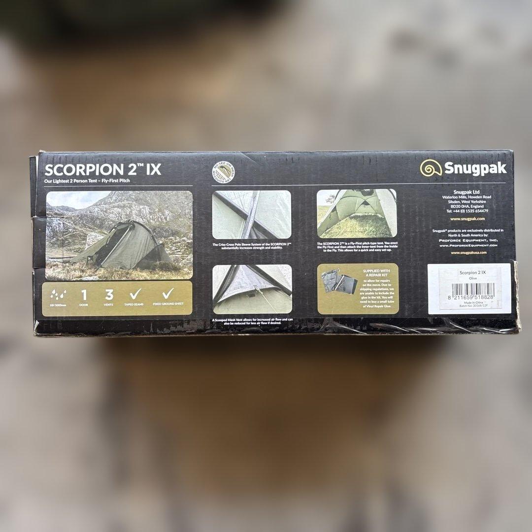未使用新品　Snugpak スナグパック スコーピオン2 テント 2人用