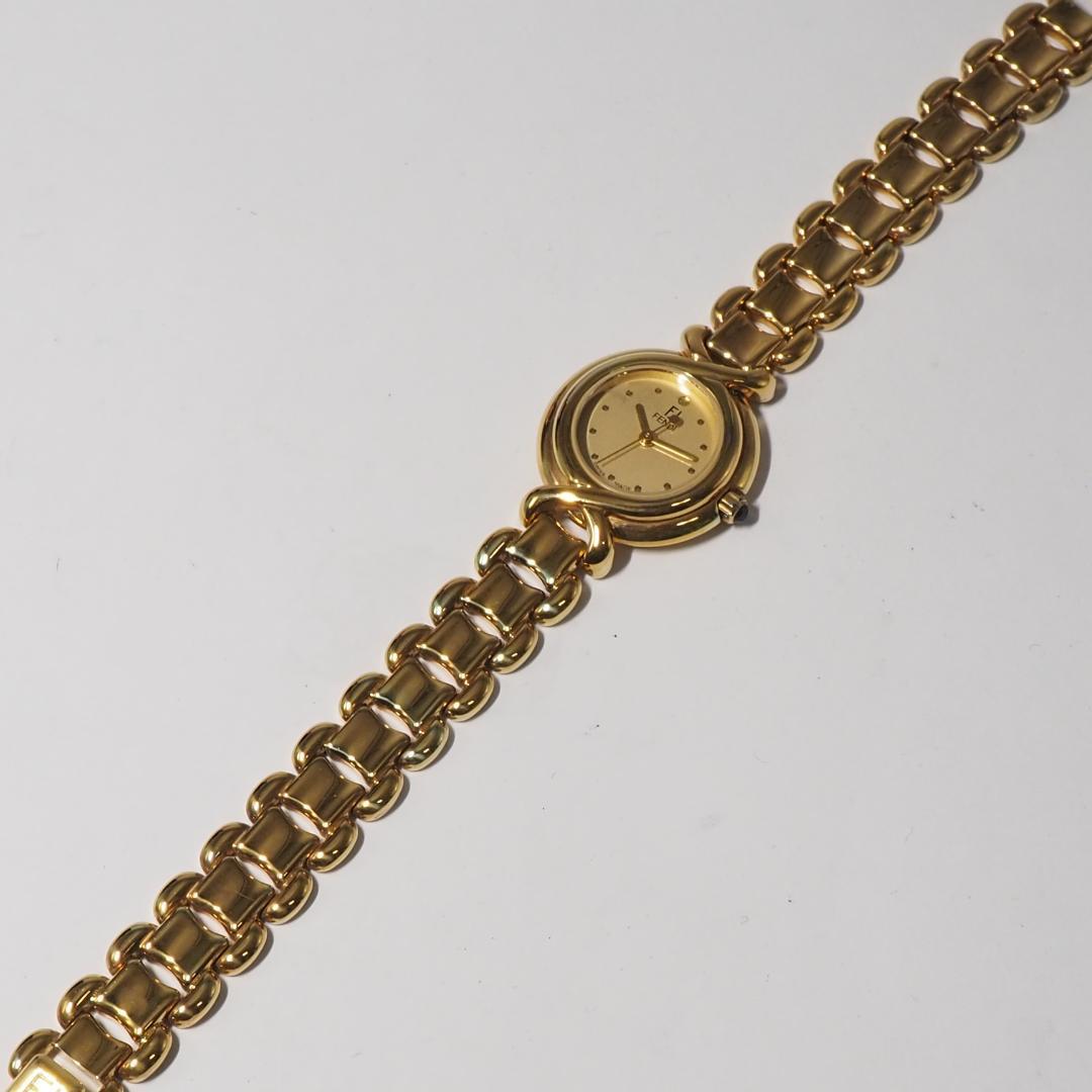 美品 フェンディ FENDI 700L ゴールド文字盤 腕時計 H482