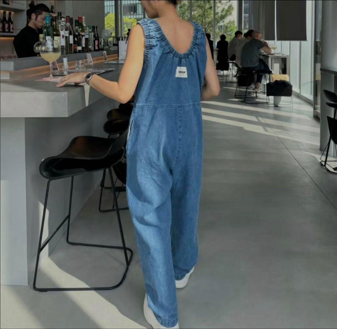 MOKA tag denim coveralls デニム オールインワン