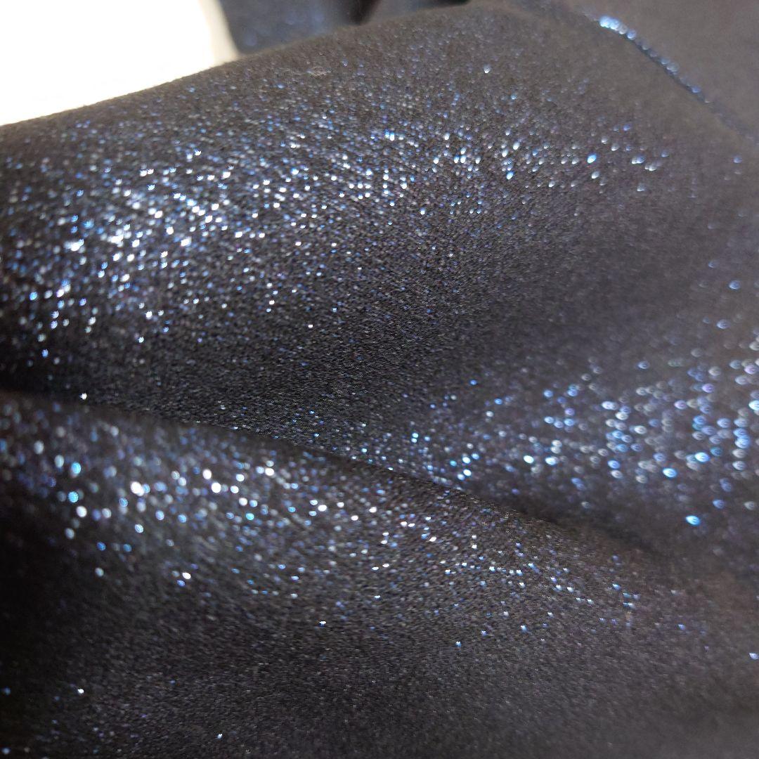 ランバンsize10/140サイズ　フレアカットワンピースドレス　青　キラキラ