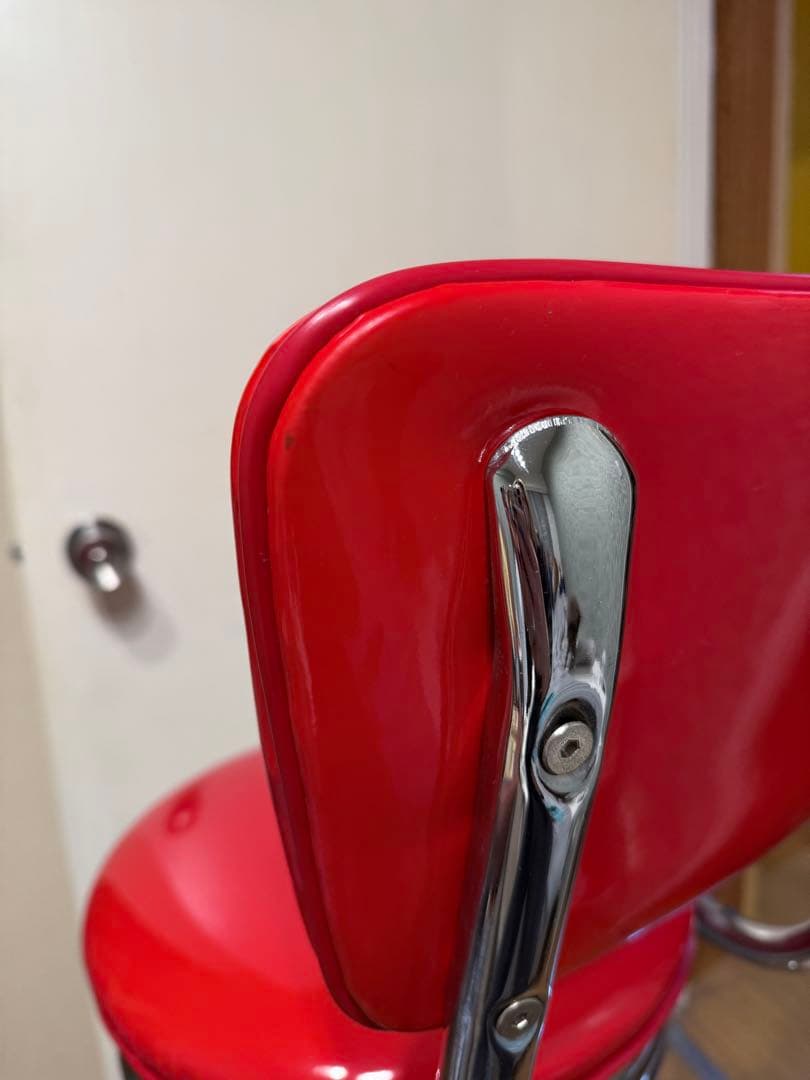 Coca-Cola バースタイル ハイチェア回転式 赤