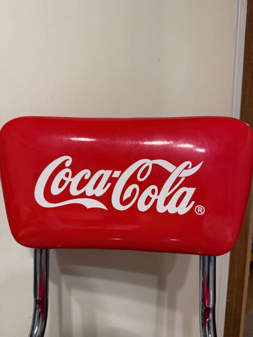 Coca-Cola バースタイル ハイチェア回転式 赤