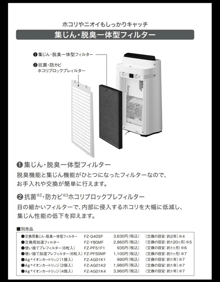 T*6様 新品未使用未開封　SHARP KC-40TH7-W 加湿空気清浄機　ホ