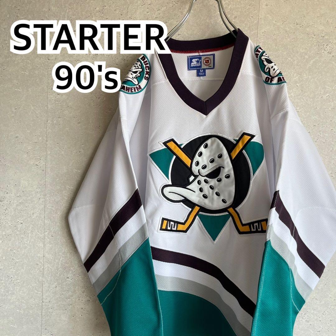 90s スターター NHL アナハイム ダックス ホッケーシャツ レプリカ