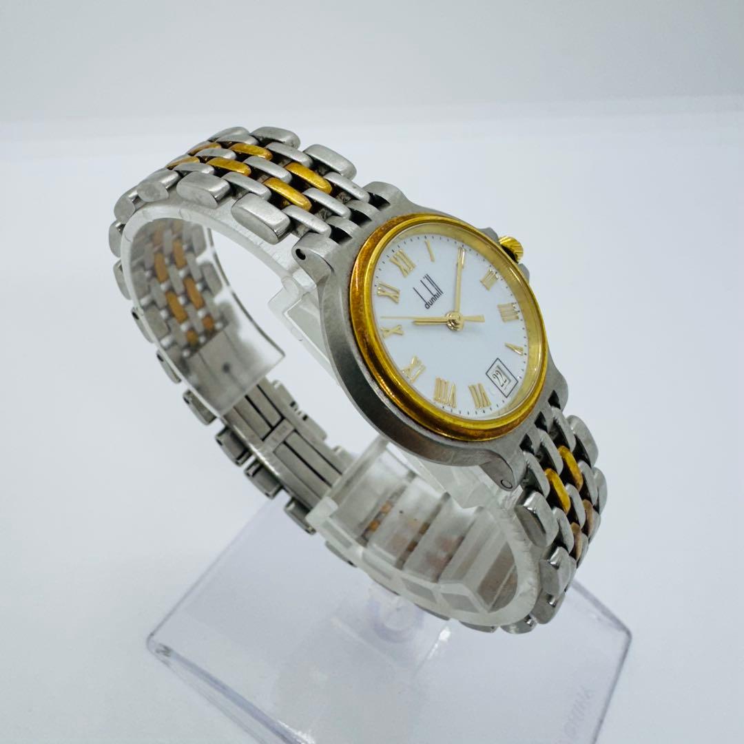 ✨Dunhill✨ダンヒル✨エリート✨デイト✨ホワイト文字盤✨コンビ✨腕時計✨