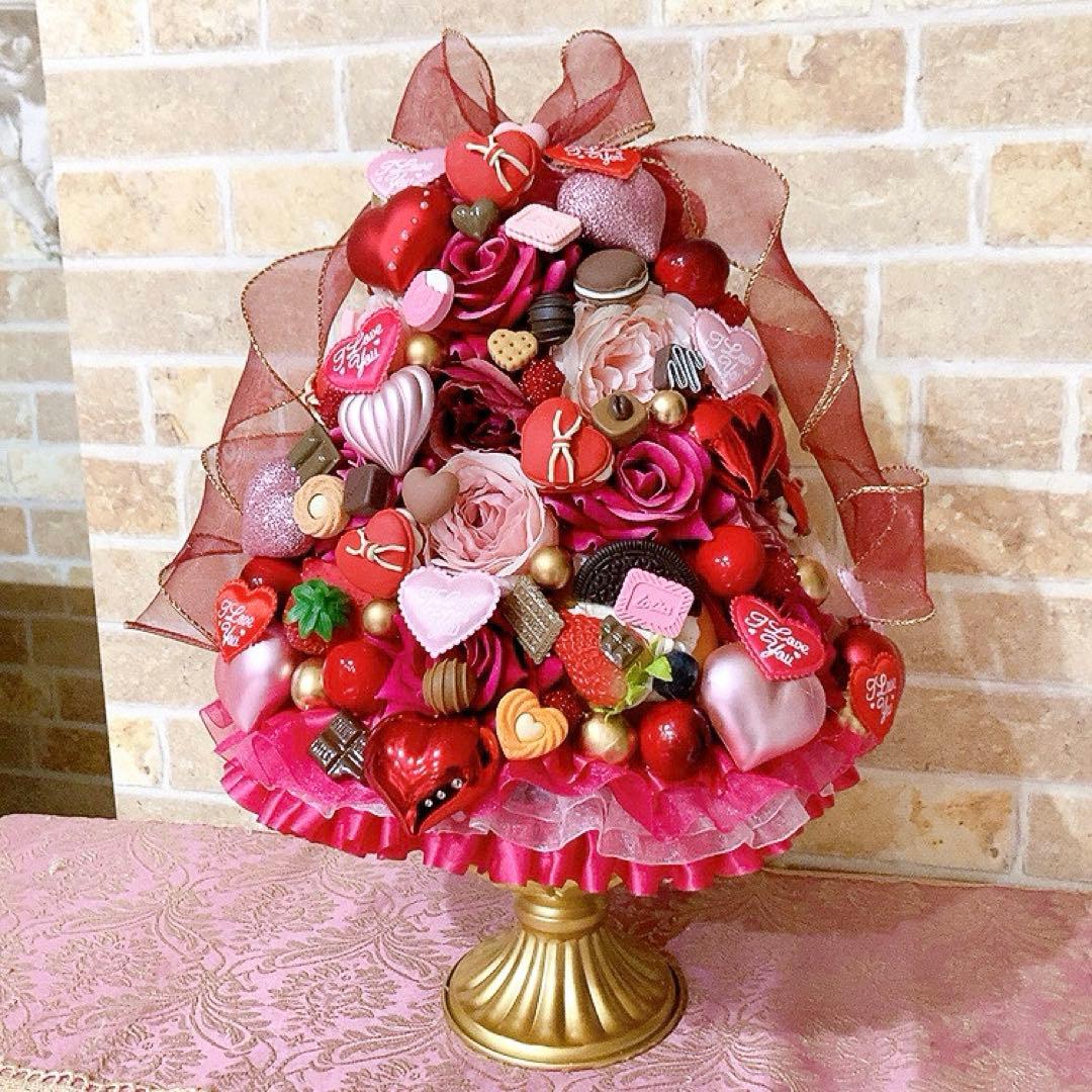 ラスト1点♡フラワーアレンジメント♡バレンタインツリー♡造花アレンジ♡