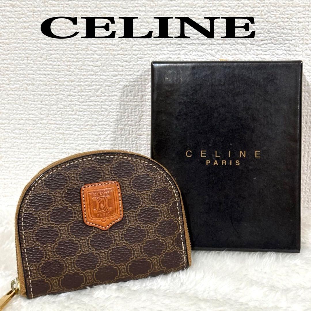 【美品】CELINE セリーヌ　マカダム　トリオンフ　ケース　小銭入れ