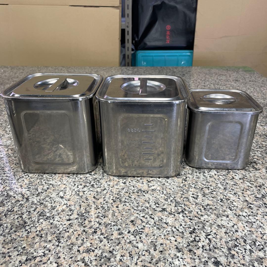 深型角キッチンポット 5点セット 業務用 調味料ケース キッチン 保存容器格安