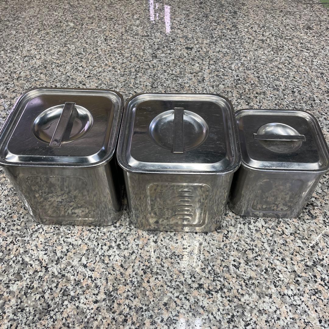 深型角キッチンポット 5点セット 業務用 調味料ケース キッチン 保存容器格安