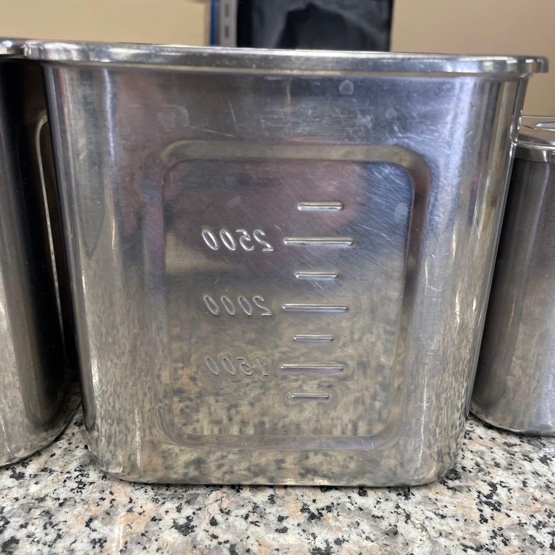 深型角キッチンポット 5点セット 業務用 調味料ケース キッチン 保存容器格安