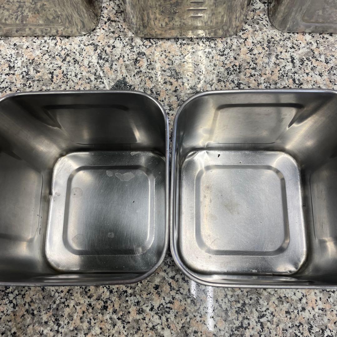 深型角キッチンポット 5点セット 業務用 調味料ケース キッチン 保存容器格安