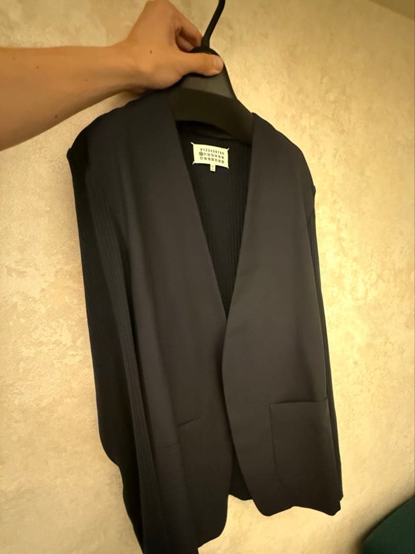 マルジェラ　ノーカラージャケット ネイビー　希少54