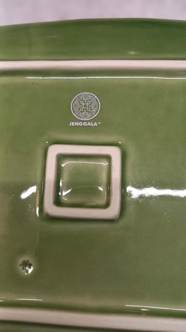 wakei Jenggala グリーン　角皿 ３枚セット