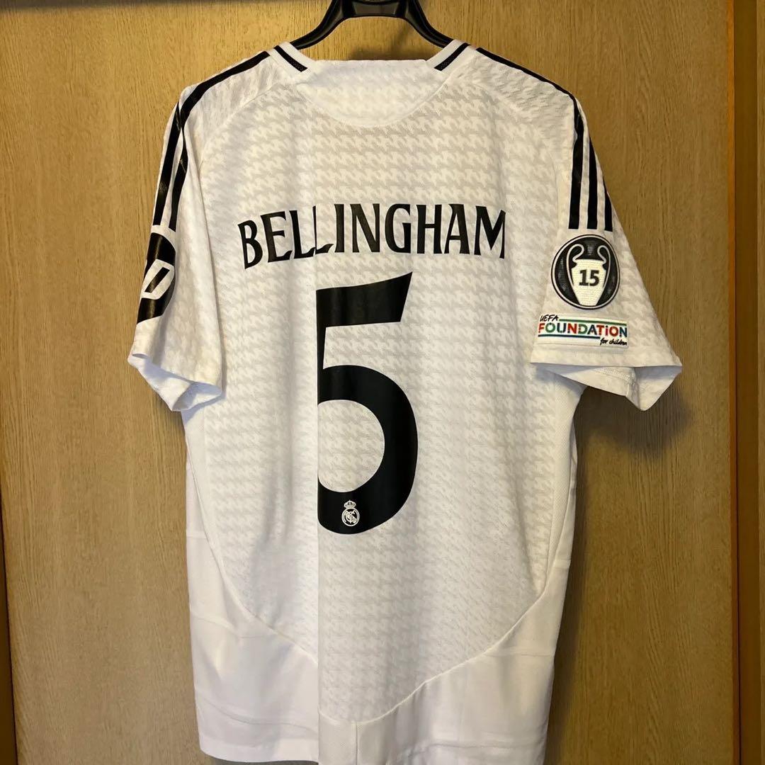 【公式】レアルマドリード オーセンティック ユニフォーム ベリンガム 5番 XL
