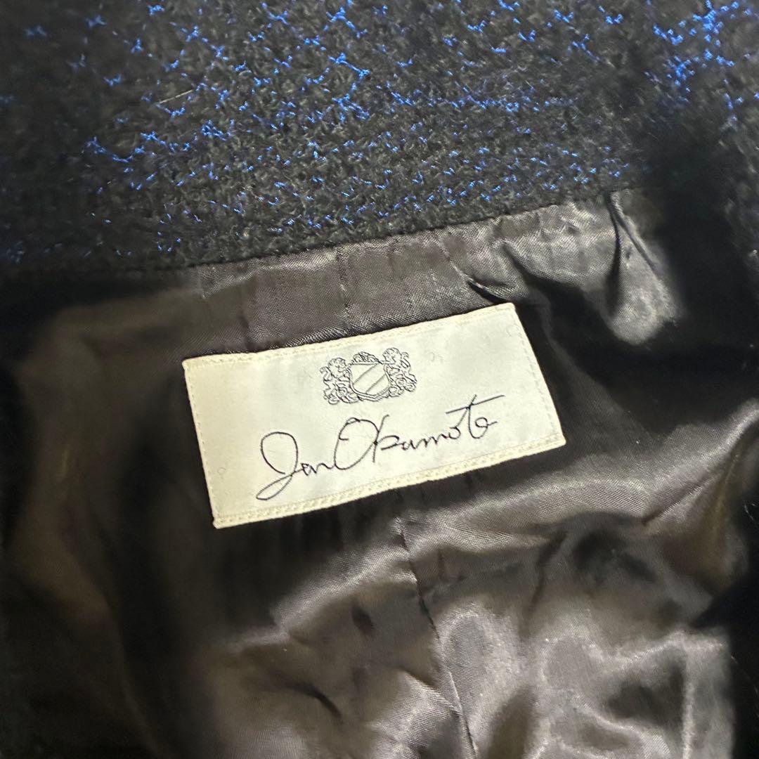 JUN OKAMOTO 高年式 ベルト付 ダブル ロングコート チンストラップ