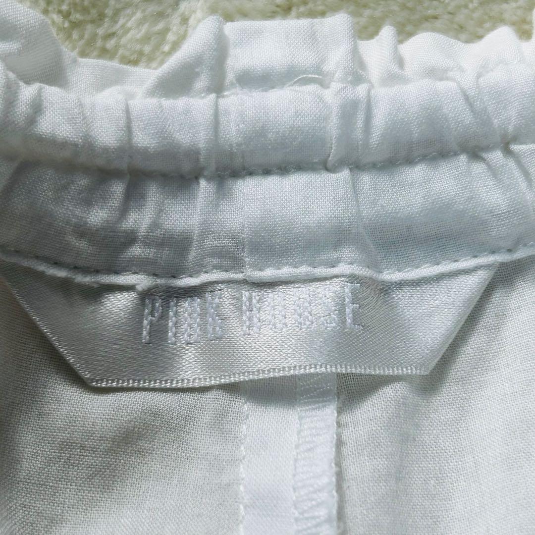 ピンクハウス　ドロワーズ　ピコフリル　リボン　ペチパンツ　白　日本製【P46