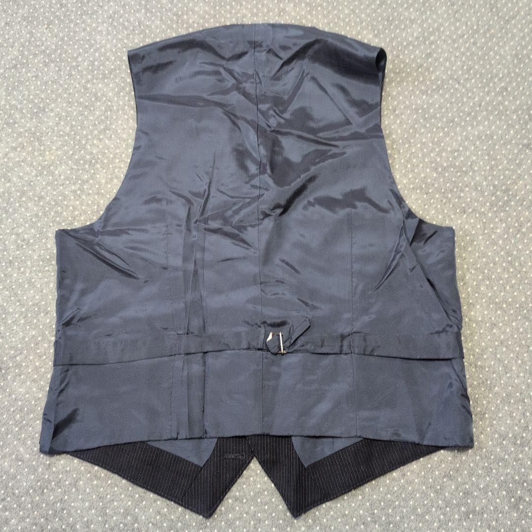 BEAMS F セットアップスーツ ストライプ スリーピース ネイビー 100