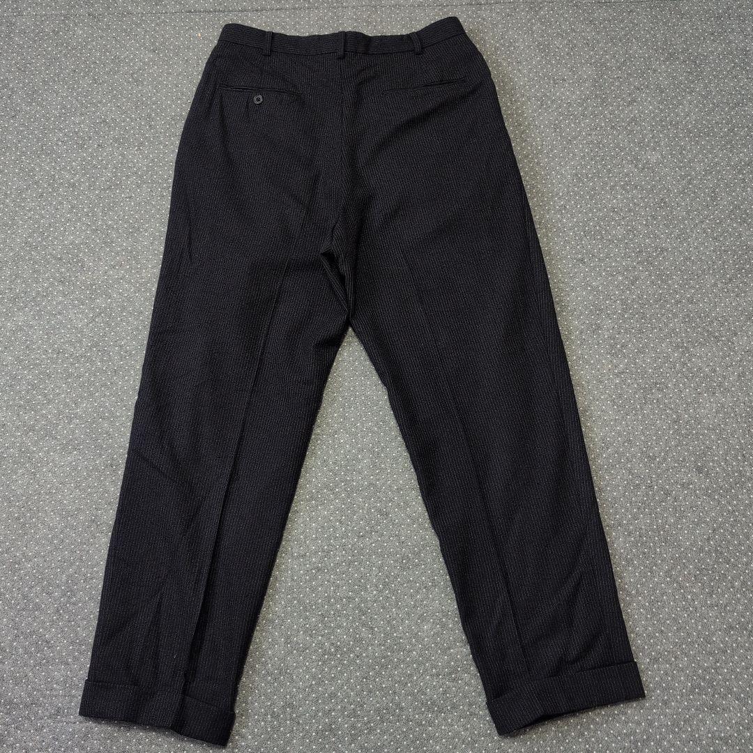 BEAMS F セットアップスーツ ストライプ スリーピース ネイビー 100