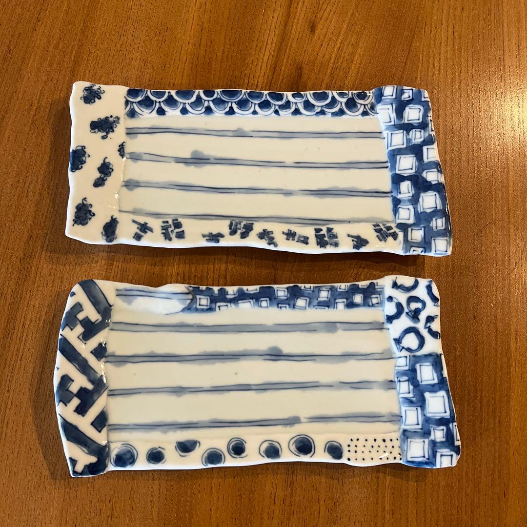 砥部焼スギウラ工房　長方皿　2枚セット