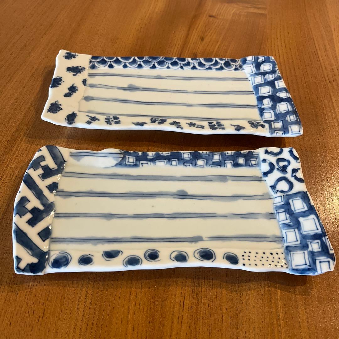 砥部焼スギウラ工房　長方皿　2枚セット