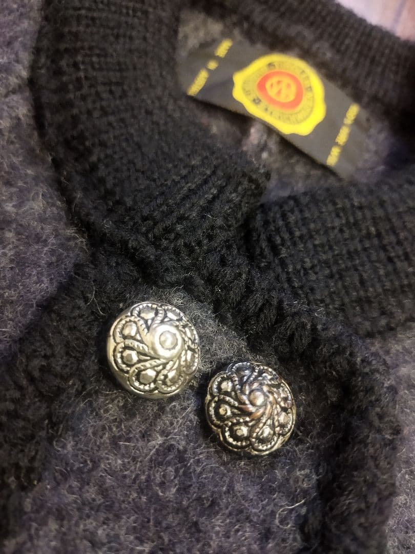 希少♪オーストリア製 ヴィンテージ ケープコート シルバーボタン 70年