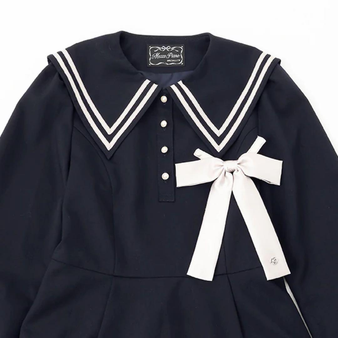 メゾピアノジュニア(mezzo piano junior)セーラーワンピース
